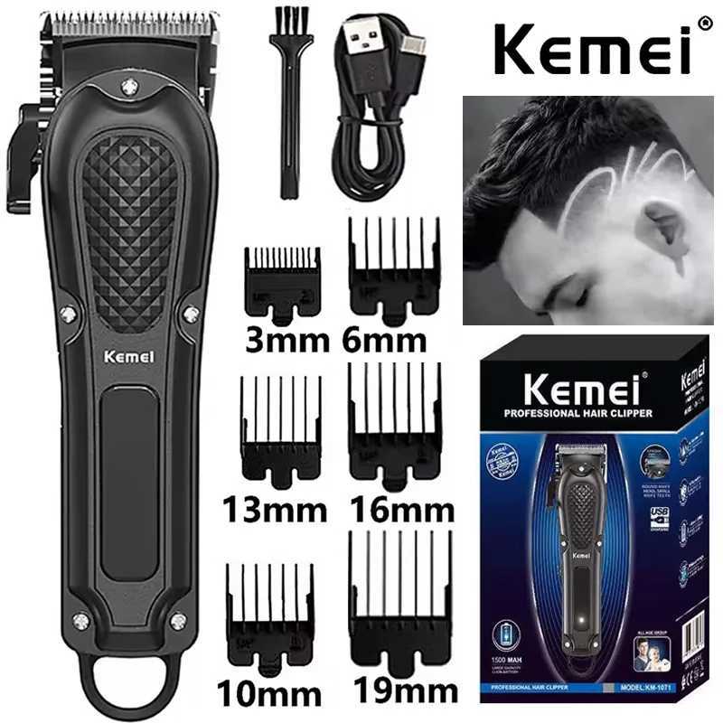 Kemei Electric Hair Clipper USB Rechargeable Cordless Beard Trimmer Men Powerful Electric Hair Clipper Trimming Tool KM-1071T251120