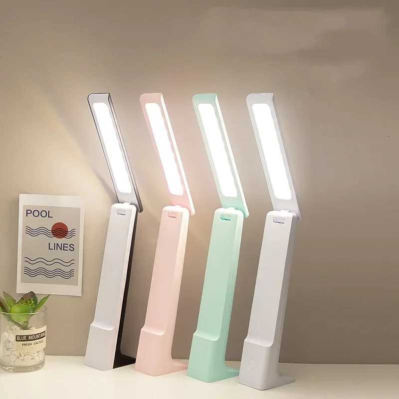 LED Folding Desk Lamp USB Charging Touch Control Dimmable Desktop Eye Protection Reading Study Office Bedroom Bedside Lamp M251120