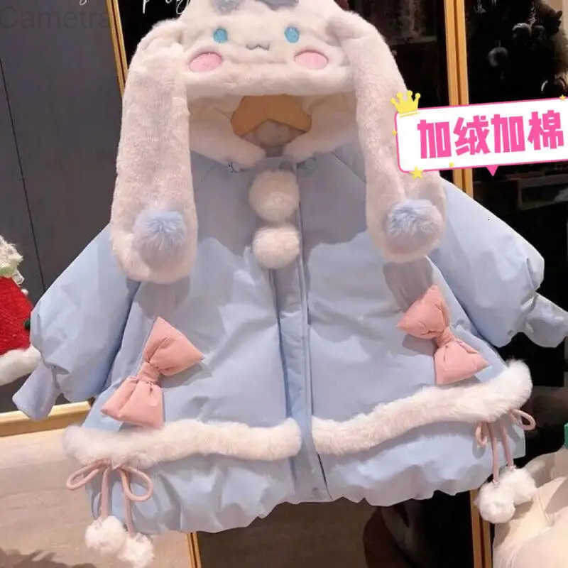 Sanrio Girls Cinnamoroll Cotton Jacket Winter New Cartoon Anime Fashion Sweet Warm Coat Kawaii Soft Comfort Tops Childrens Gift H251120