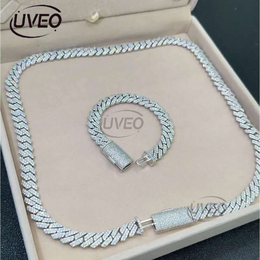 Top Designer Pendant For Men Fine Swan Pass Dia Watch Necklace Jewelry Sier 14Mm Cuban k Chain Moissanite 328