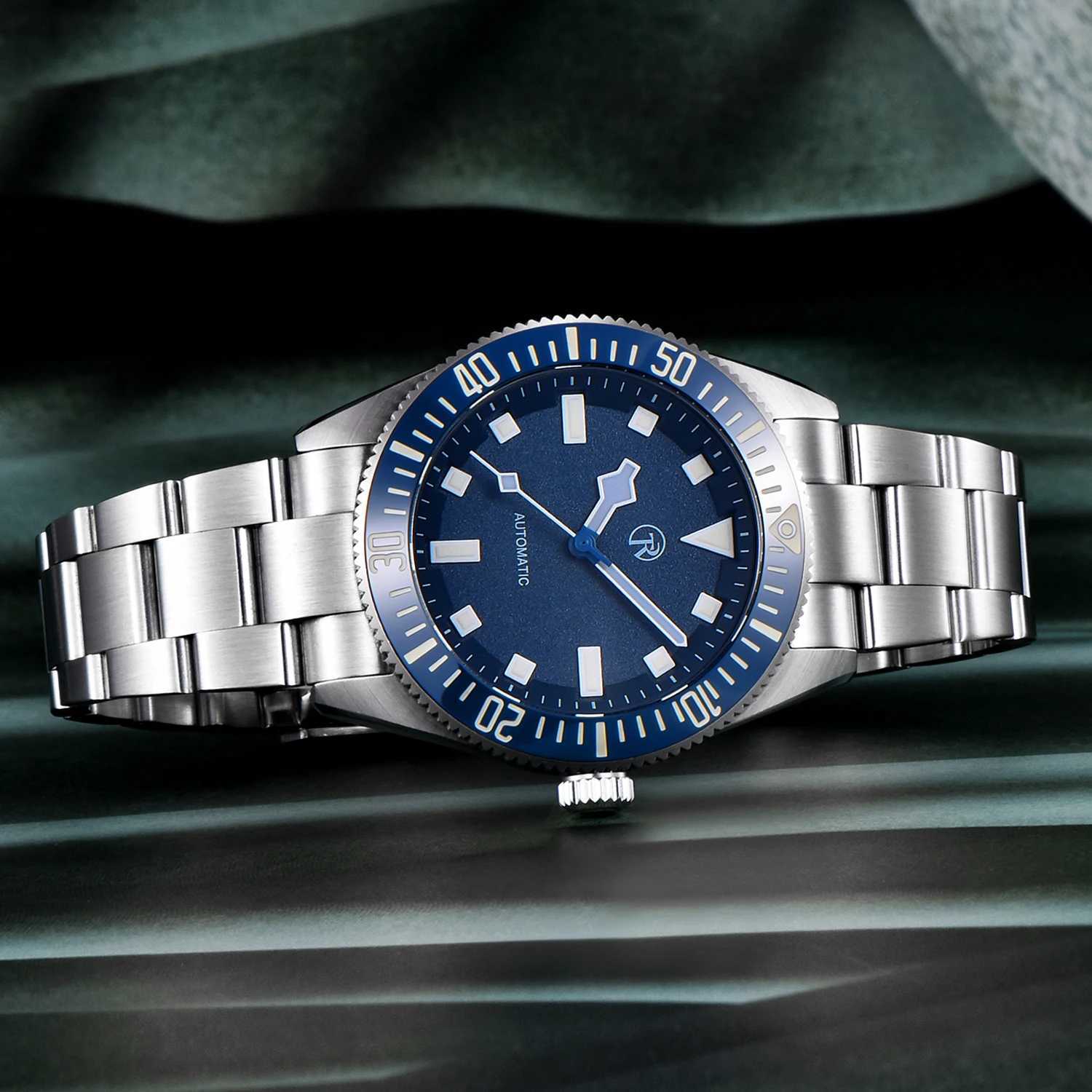 RollsTimi New Diving Mens Watches NH35A Luxury Automatic Watch For Men Mechanical Wristwatches Clock AR Sapphire Mirror Ceramic G251120