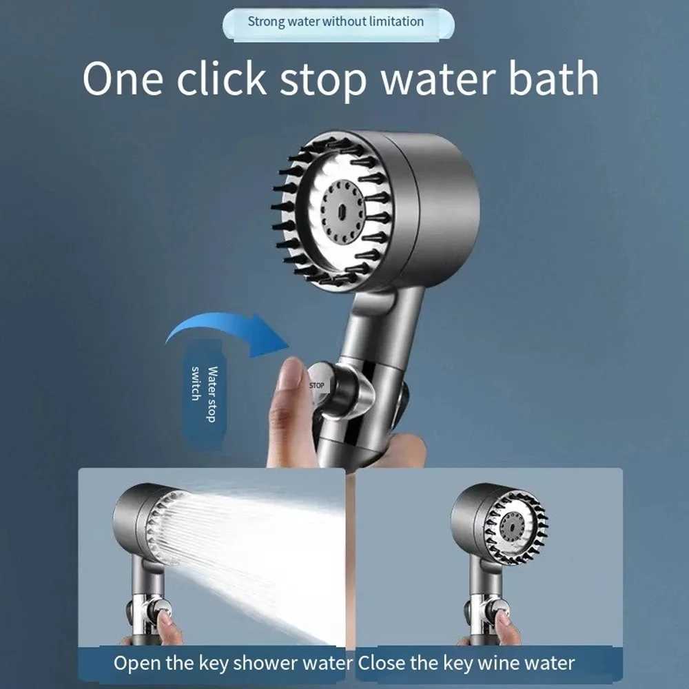High-pressure Shower Head Bathroom massaging a 6-in-1 Shower Filter 3-mode Adjustable Spray Shower Faucet Bathroom AccessoriesM251120