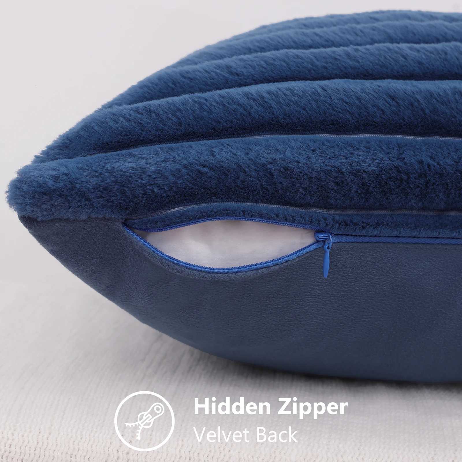 Pillow Case HAPIHAPPY Winter Furry Covers 18x18 Soft Short Plush Throw Covers Luxury Sofa Home Covers Bed Living Room C251120