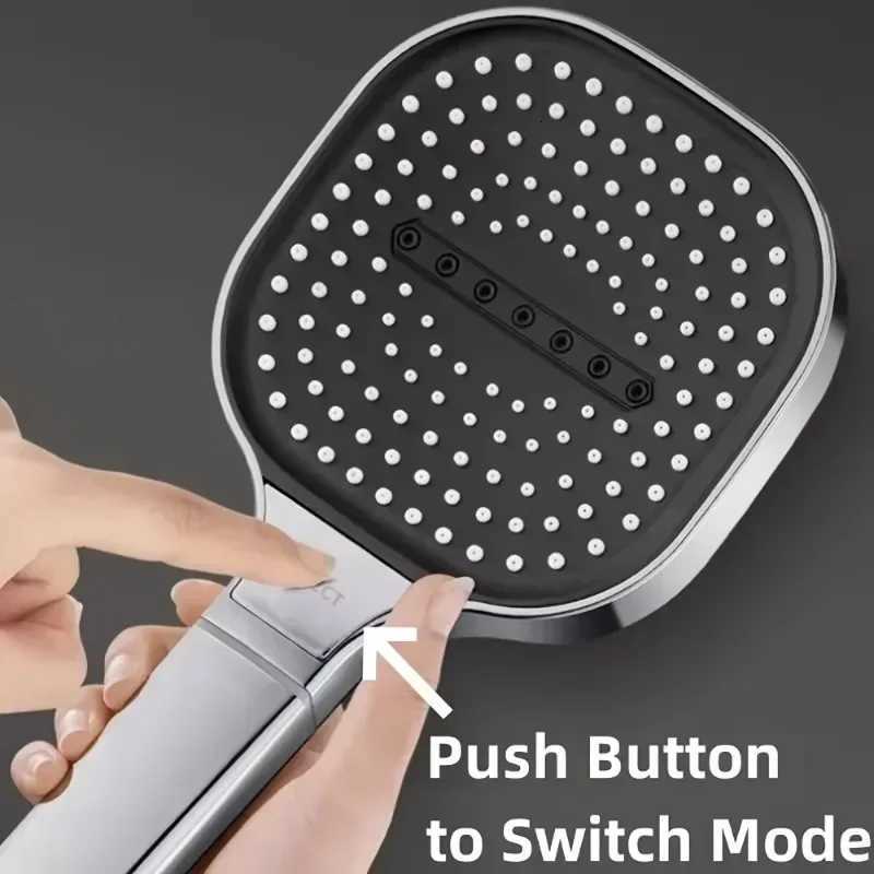Large Panel Shower Head 3 Modes Adjustable High Pressure Water Massage Shower Head Water Saving Bathroom AccessoriesM251120