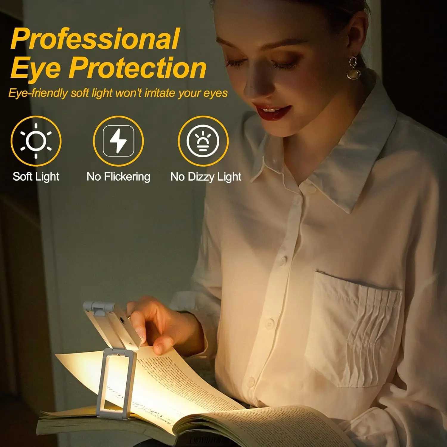 Read Light Mini Book Light Reading Clip Book Light With Timer Rechargeable Clip-on Bookmark Light Led Portable Bedside Desk Lamp M251120