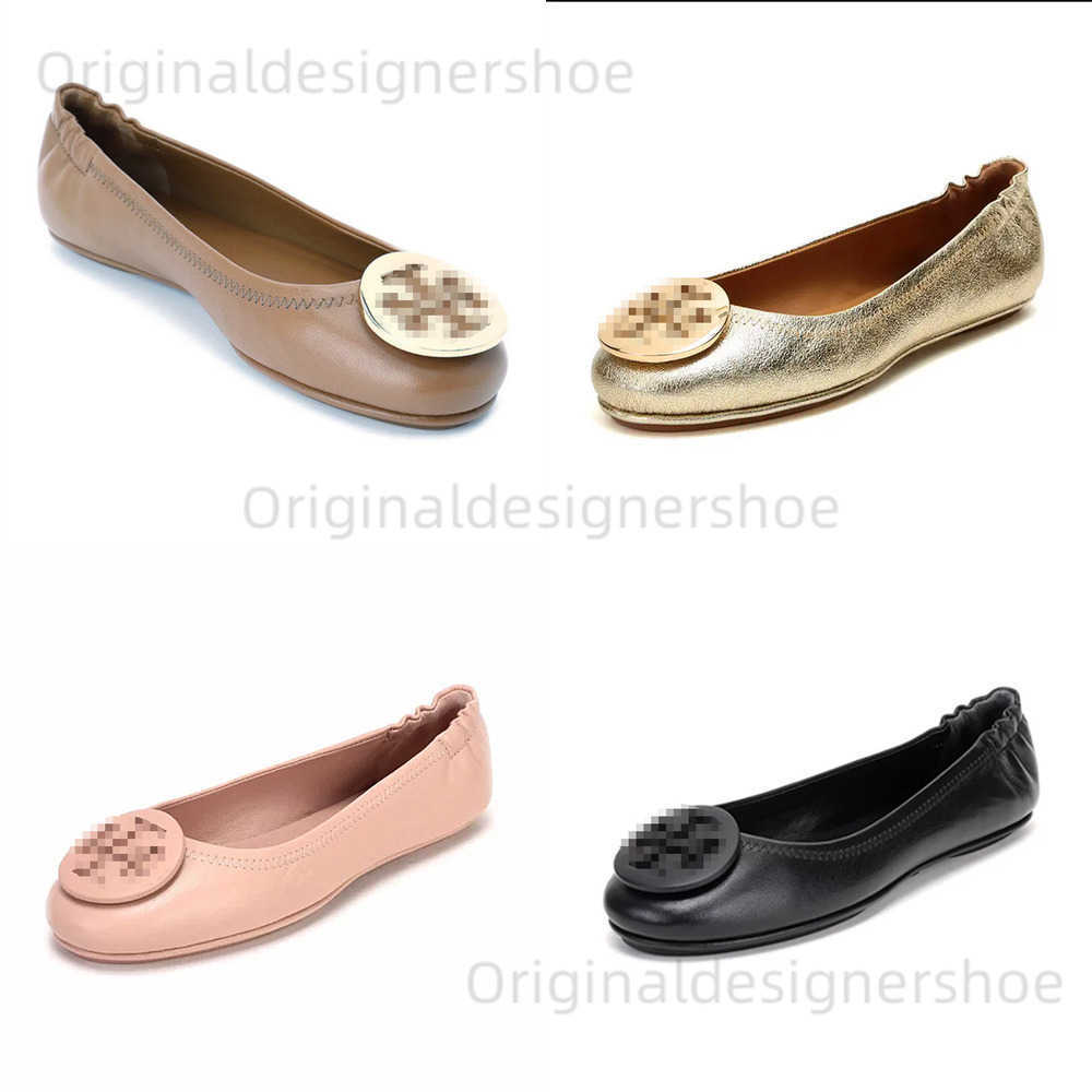 2022 spring and autumn new TB single shoes womens leisure round head soft leather soft bottom autumn shoes womens work Zuo professional ladle shoes T250420