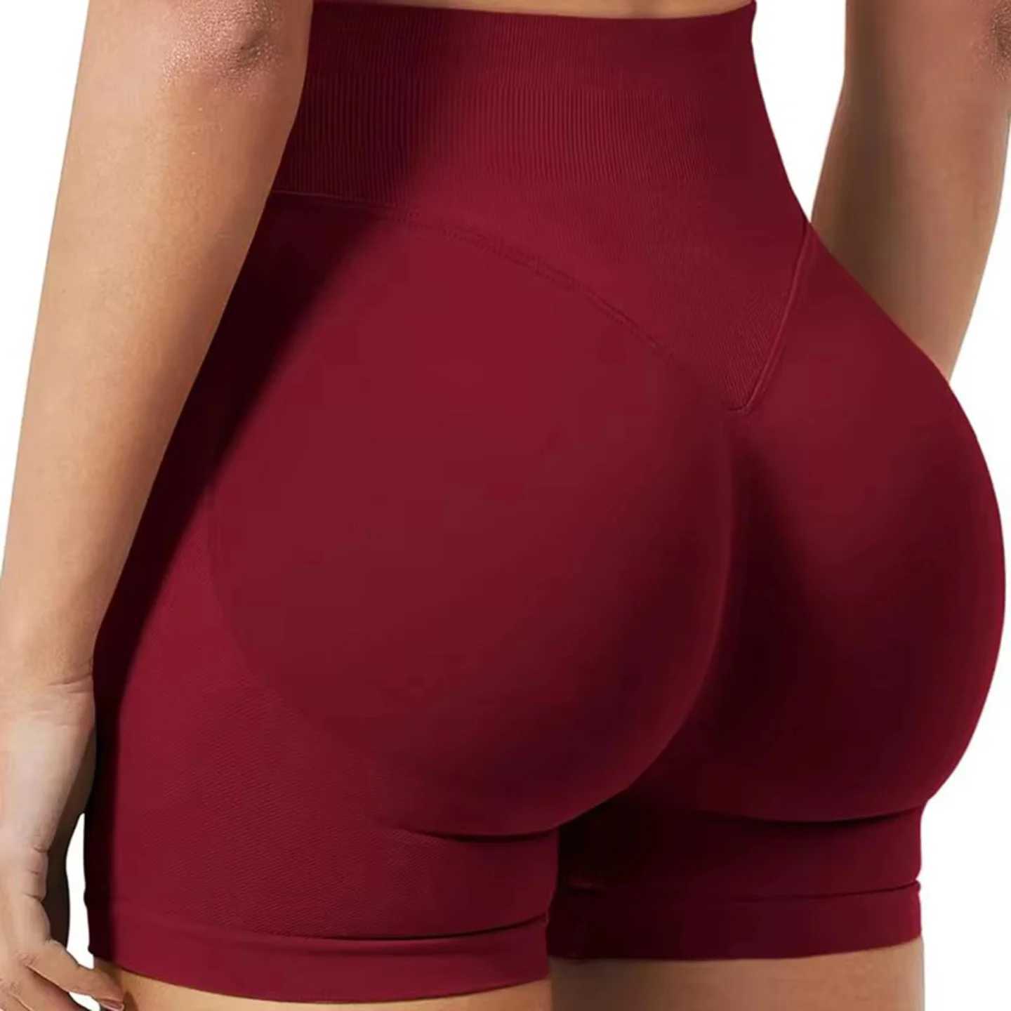 Impact seamless shorts 4.5 inch ribbed yoga shorts womens flexible pleated Bum gym shorts running short hip lifting exercise pantsXJ250417