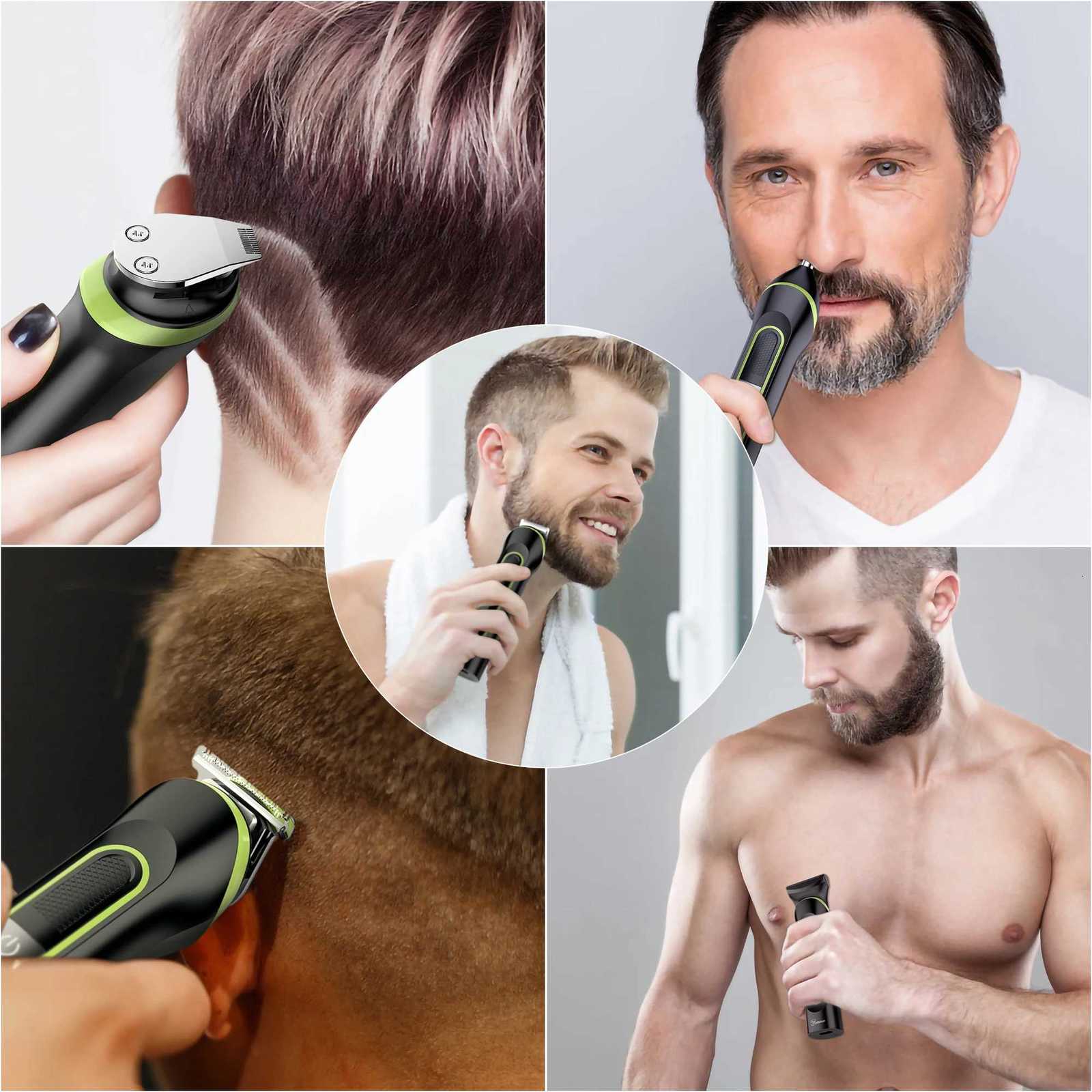 Hatteker Hair Clipper USB Rechargeable Trimmer Titanium Ceramic Blade LCD Professional Strong Power Salon Hair Cutting MachineT251120