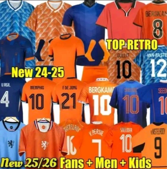 2026 World Cup Netherland Soccer Jersey F. JONG Holland DE LIGT 25 26 27 Football Shirt XAVI Vintage Men Kids Kit1988 2010 2014 2012 2008 Retro Van Basten Classic Gullit