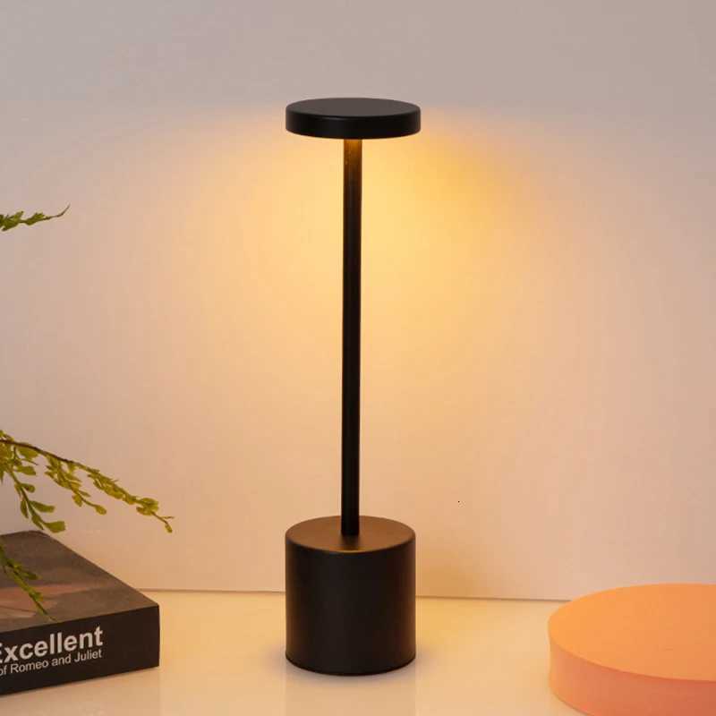 Table Lamp USB Metal Rechargeable Desk Light 3Colors Adjustable Ambient Desktop Mood Mini Lighting Bedside Decorative M251120