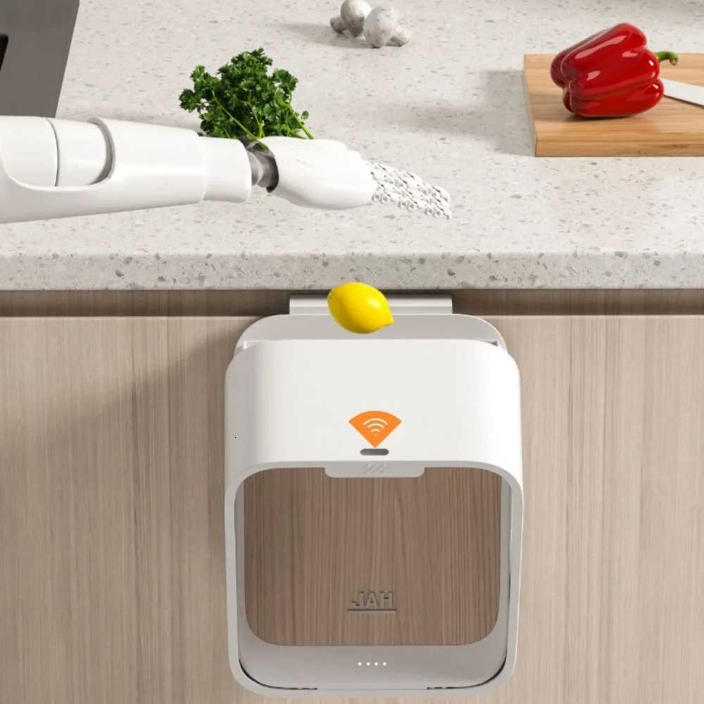 High Capacity Recycle Fashion 7L Wall-Mounted Smart Sensor Trash Can No Drilling Household Kitchen Bathroom Waste Bin for Home C251120