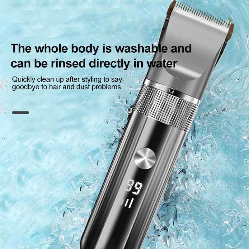 Electric Hair Clipper Professional Trimmer Household Waterproof LED Display Men Hair Trimmer USB Charging Haircut Tools SetT251120