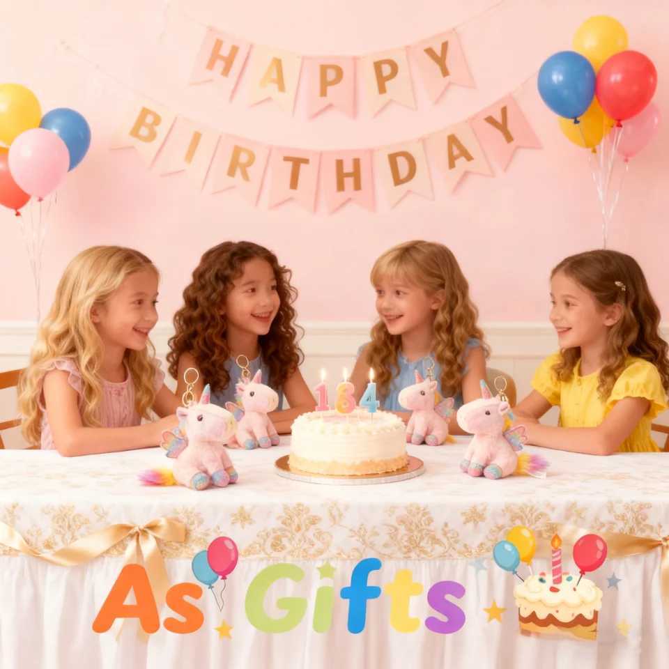 Mini Plush Unicorn Stuffed Animals Unicorn Party Favors Bulk Toys DIY Plush Keychain Stuffed Animal for Kids Party Favor G251120