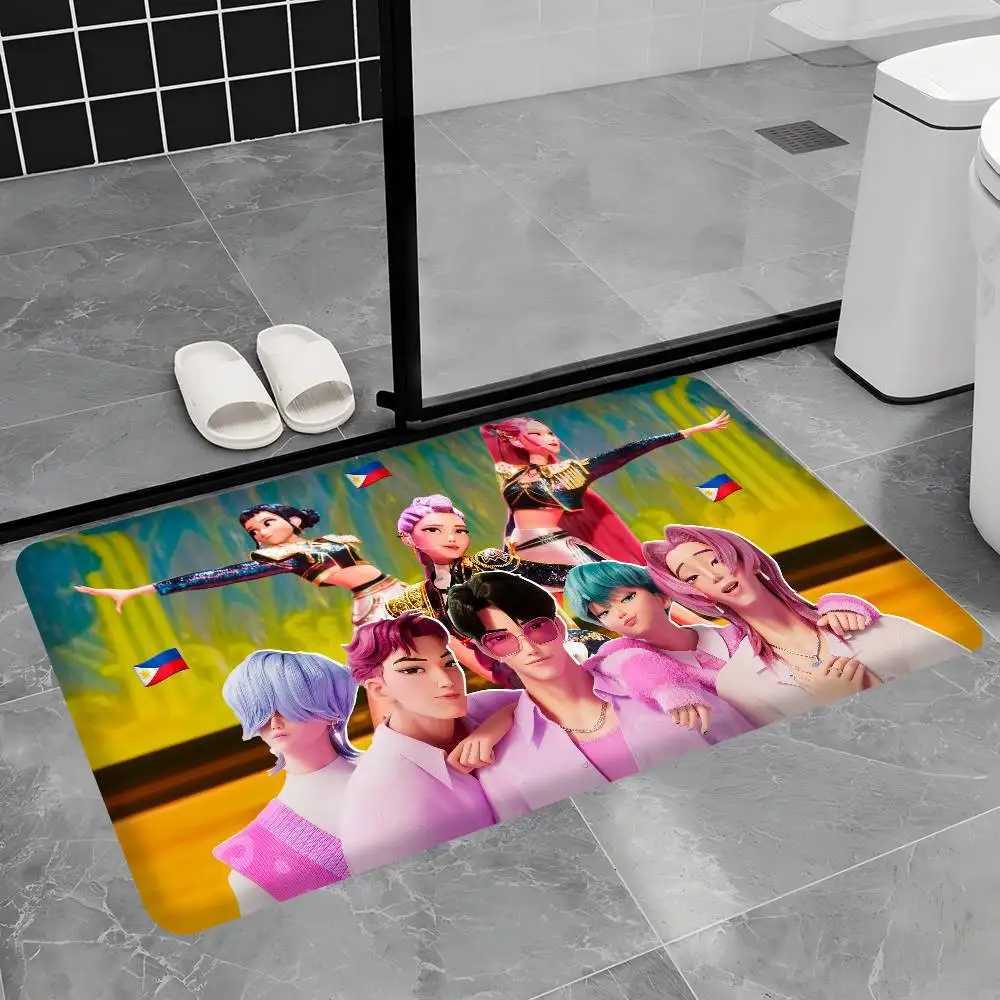 KPop D-Demon H-Hunters Room Mats Anti-slip Absorb Water Long Strip Cushion luxury Bedroon Mat Household CarpetsM251120
