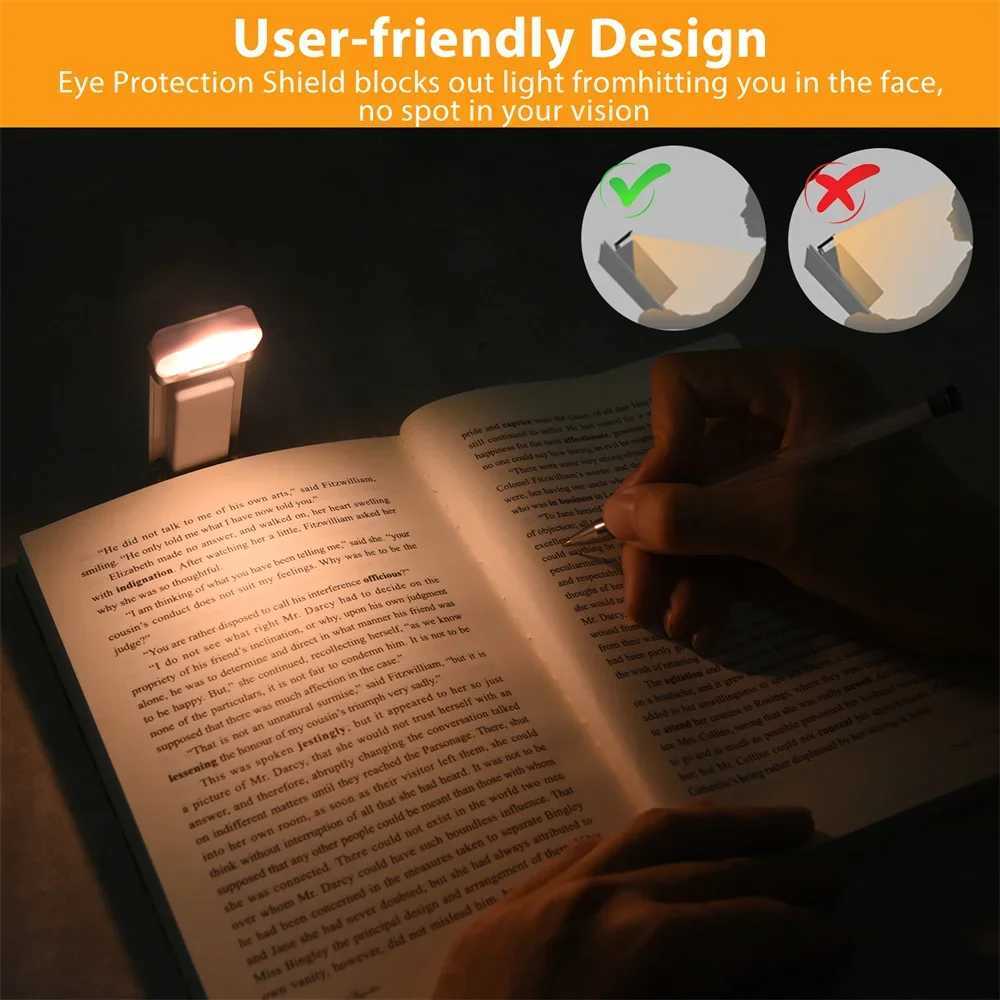 USB Rechargeable Bookmark Book Light With Timer Clip-on Reading Light Adjustable Led Read Light Portable Bedside Light Read Lamp M251120
