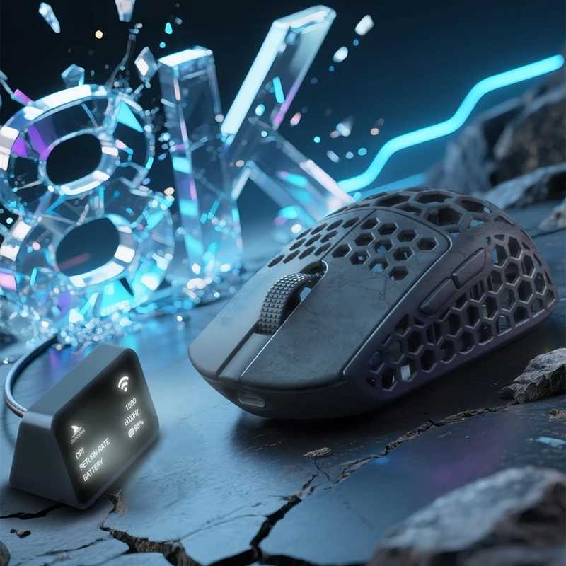 Darmoshark M5Air Forged Carbon Fiber Gaming Mouse Wireless 8K Macro Mouse 30KDPI Finger Grip Small Hand Mice 30g Lightweight L251120