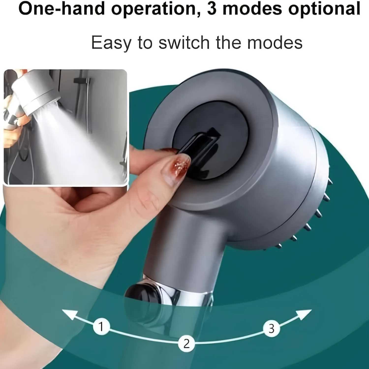 2025 new ion drop shower head with handheld filter shower turbocharger with multiple spray modes built-in filter on/off switchM251120