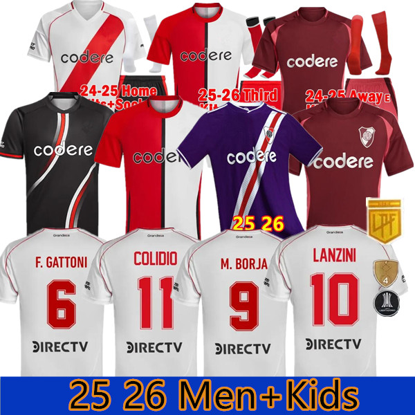 Borga 24 25 26 Riverbed J AAREZ M.Suarez home football jersey PALAVECINO C.ECHEVERRI 2024 2025 2026 home and away third place Camiseta PEREZ DE LA CRUZ uniform