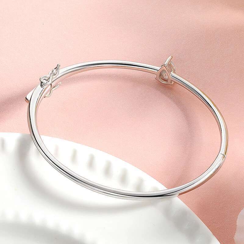 Smyoue 1CT Pear Cut GRA Certified Moissanite Bangles for Women S Solid Sier Lab Dia Bracelets Birthday Gift Jewelry