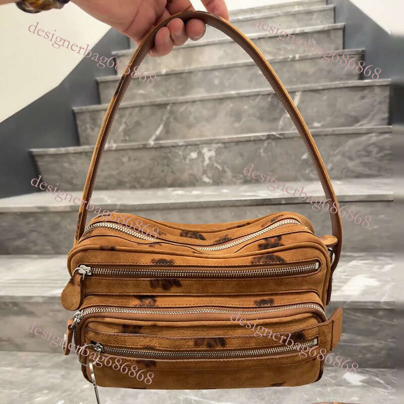 Designer Bag New Niche Design Multi Zipper Motorcycle Camouflage Fashion Casual Underarm Japanese And Korean Trend Crossbody Bag