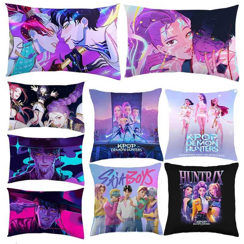 Pillow Case K-pop Demon Hunter Cover Anime Movie Case Sofa Cushion Cover Christmas Decorations Home Supplies C251120