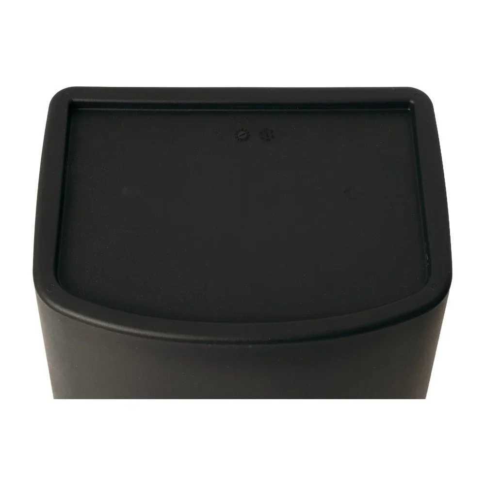 11 Gallon Rectangular Trash Can Plastic Wastebasket Flip Open Lid Durable Indoor Use Easy Clean Surface C251120