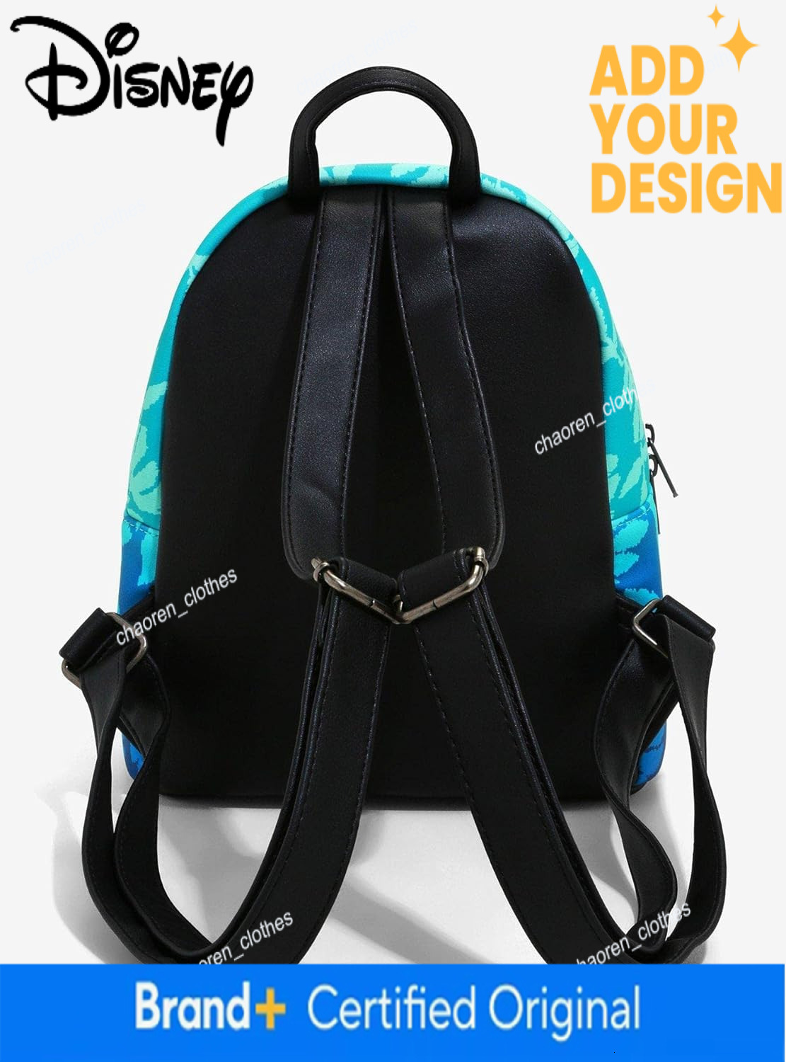 Disney Lilo & Stitch Blue Tropical Leaves Mini Backpack BLACK NONE bag