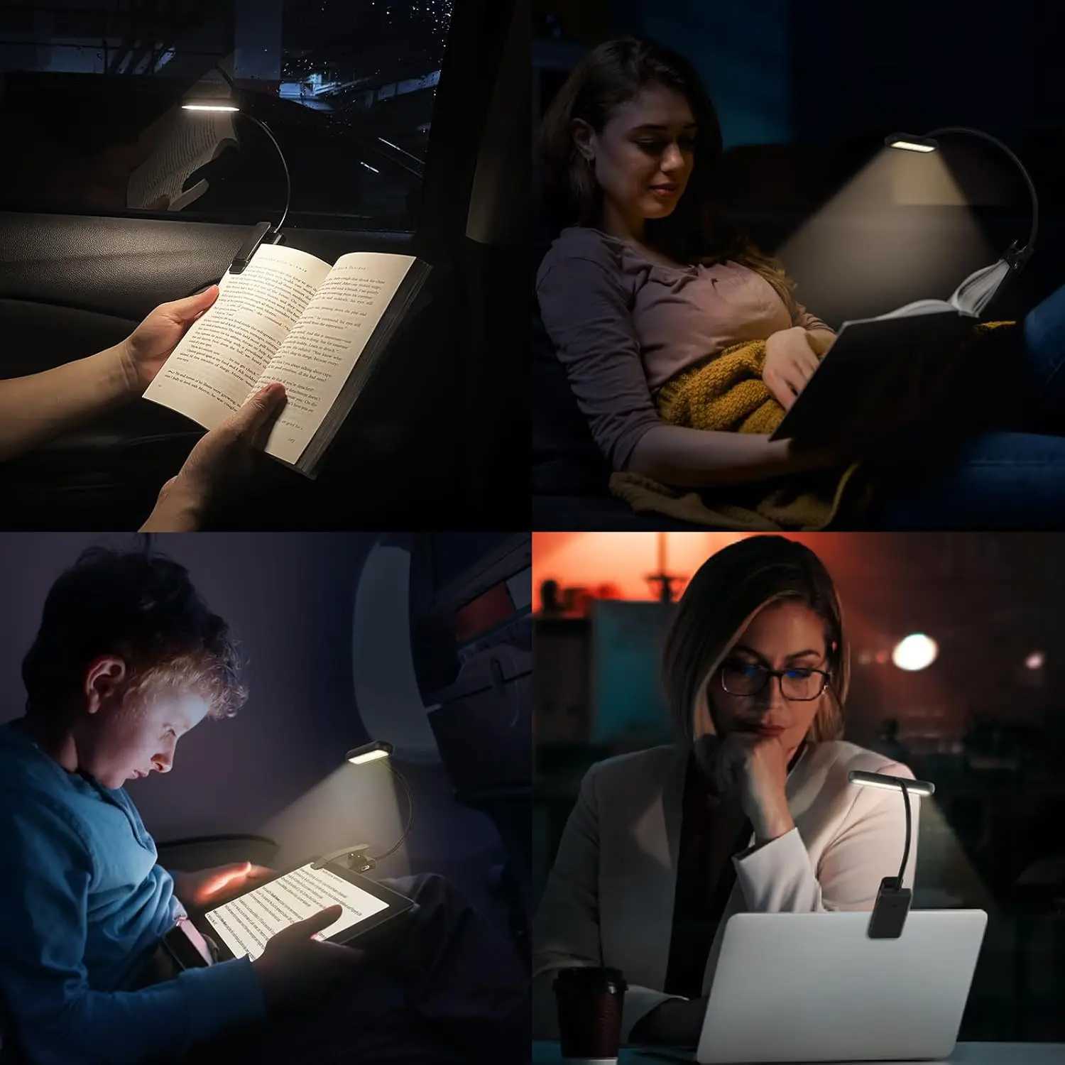 Eye Caring Clip-on Reading Book Light 3 Colors 10 Brightness USB Rechargeable Flexible Easy Clip For Piano Lamp Sheet Music Read M251120