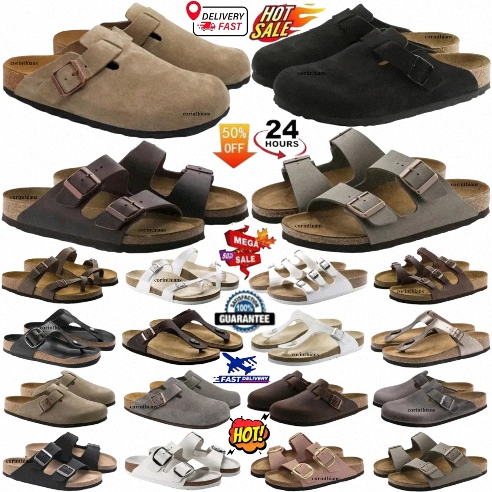Clogs Designer Boston Slippers Bostonclogs Soft Footbed birko-Flor slides slipper Mocha Men Women Suede Black Taupe Eva Mink Foot CarambLzI#