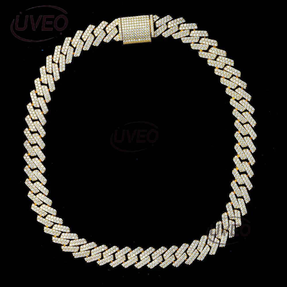 Fine Jewelry In stock Sterg Sier VVS Moissanite Dia Iced Out Miami Cuban k Chain Necklace For Men Free delivery