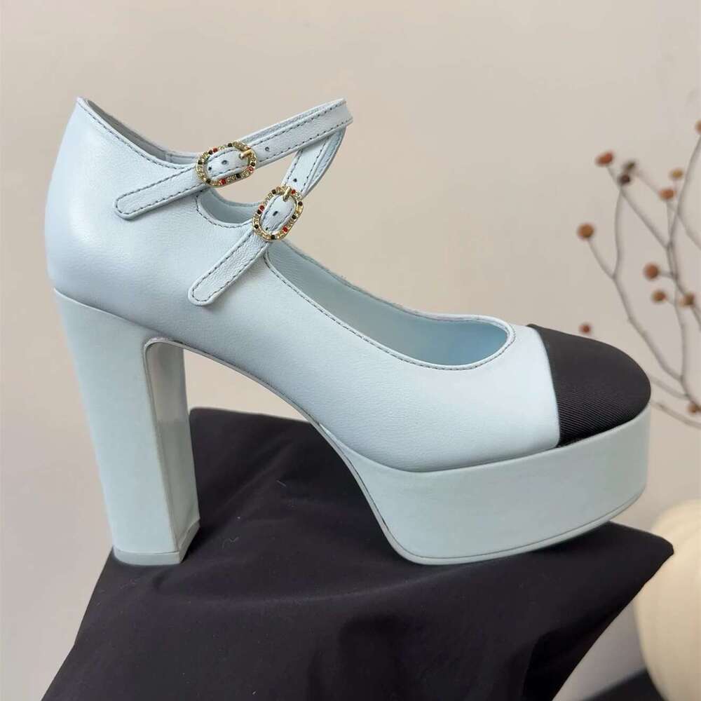 Women Size34-41 Genuine Leather Pumps Mary Janes Super High Heels Flat Platform Roman Designer Shoes atillas De Mujer