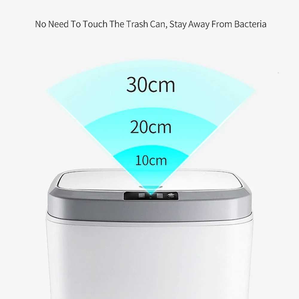 FZCSPEED Trash Can 16L Waterproof Automatic Bathroom Trash Can with Lid for Bedroom Living Room Office C251120