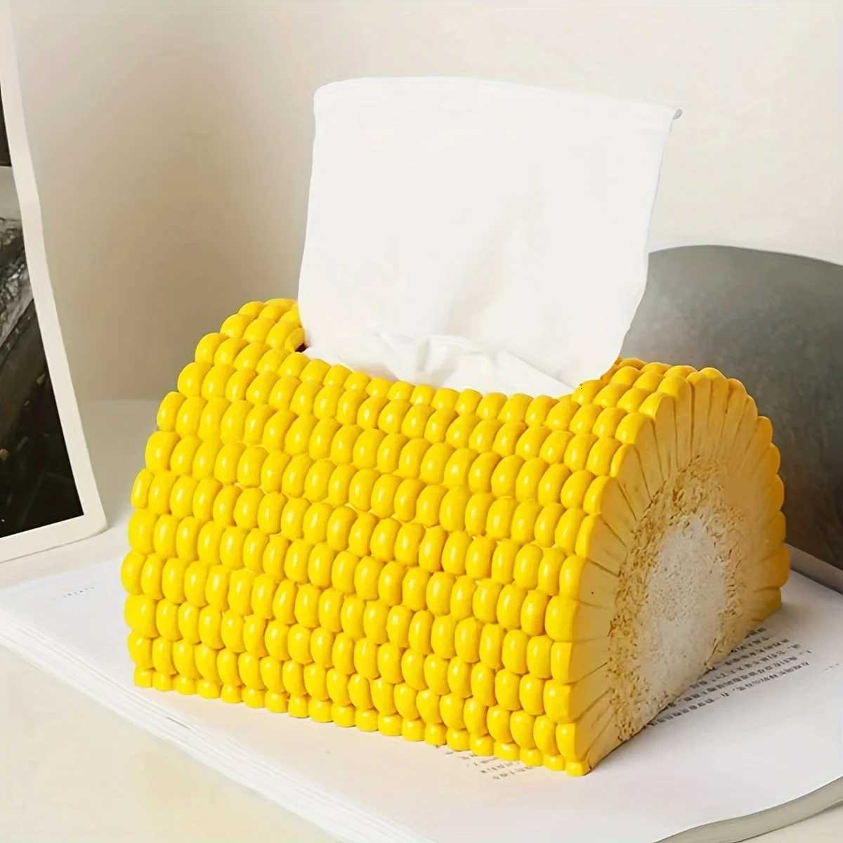 Unique Corn-Shaped Tissue Box Holder - Creative Decor for Living Room Dining Table Durable Plastic C251120