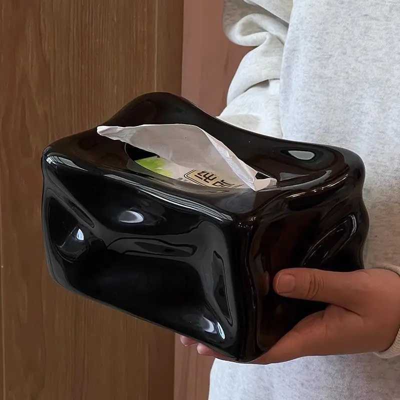 Ins Luxury Creative Ceramic Tissue Box Holder for Living Room Home Desktop Decor C251120