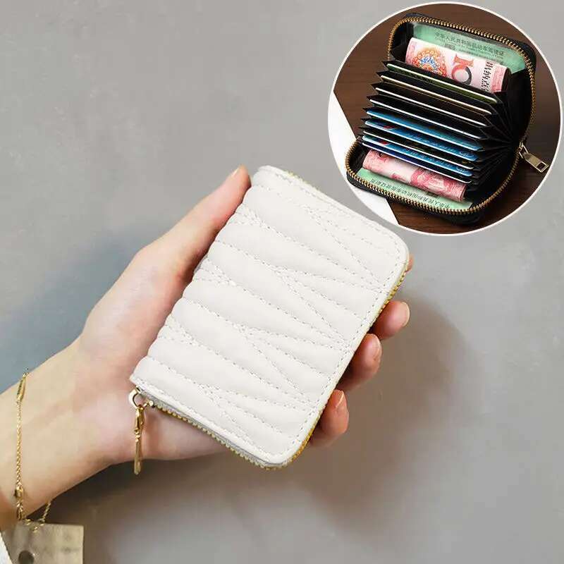 Exquisite New Multi-Card Slot Compact Anti-Degaussing High-Value Coin ID Bag For Women Holder Woman Cards Wallets Wallet 2025 Pu Designer Bag