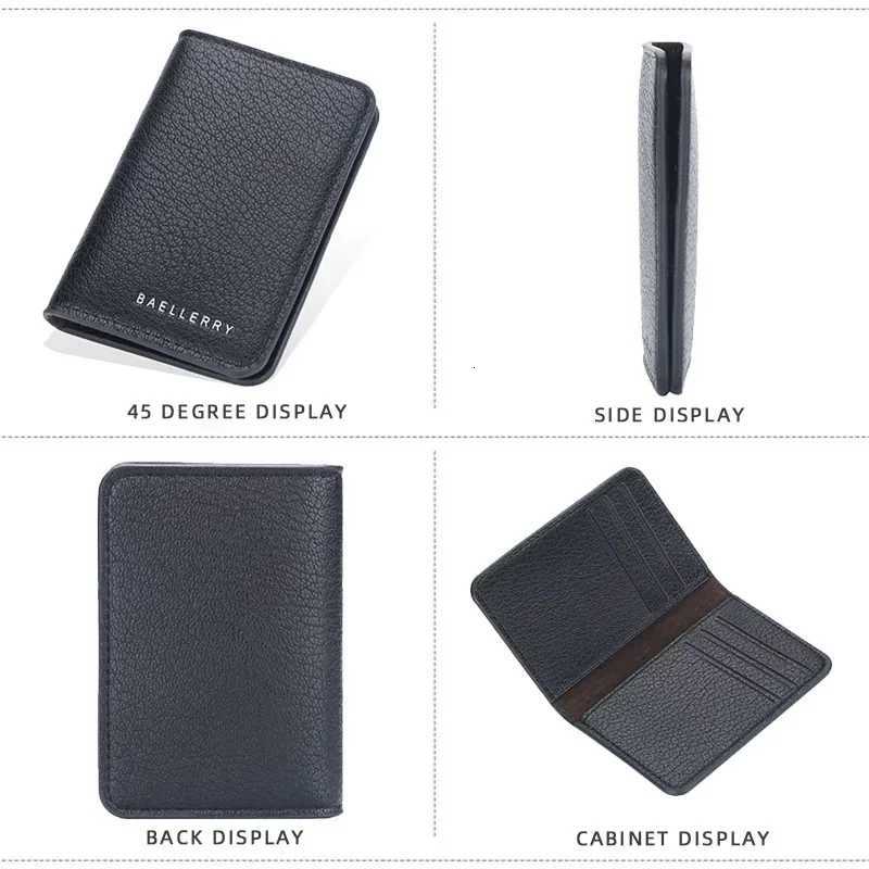 Fashion Men Leather Card Wallet Minimalist Small Thin Purse Soft Slim Mini Credit Card Bank ID Card Holder Wallet for Men K251120