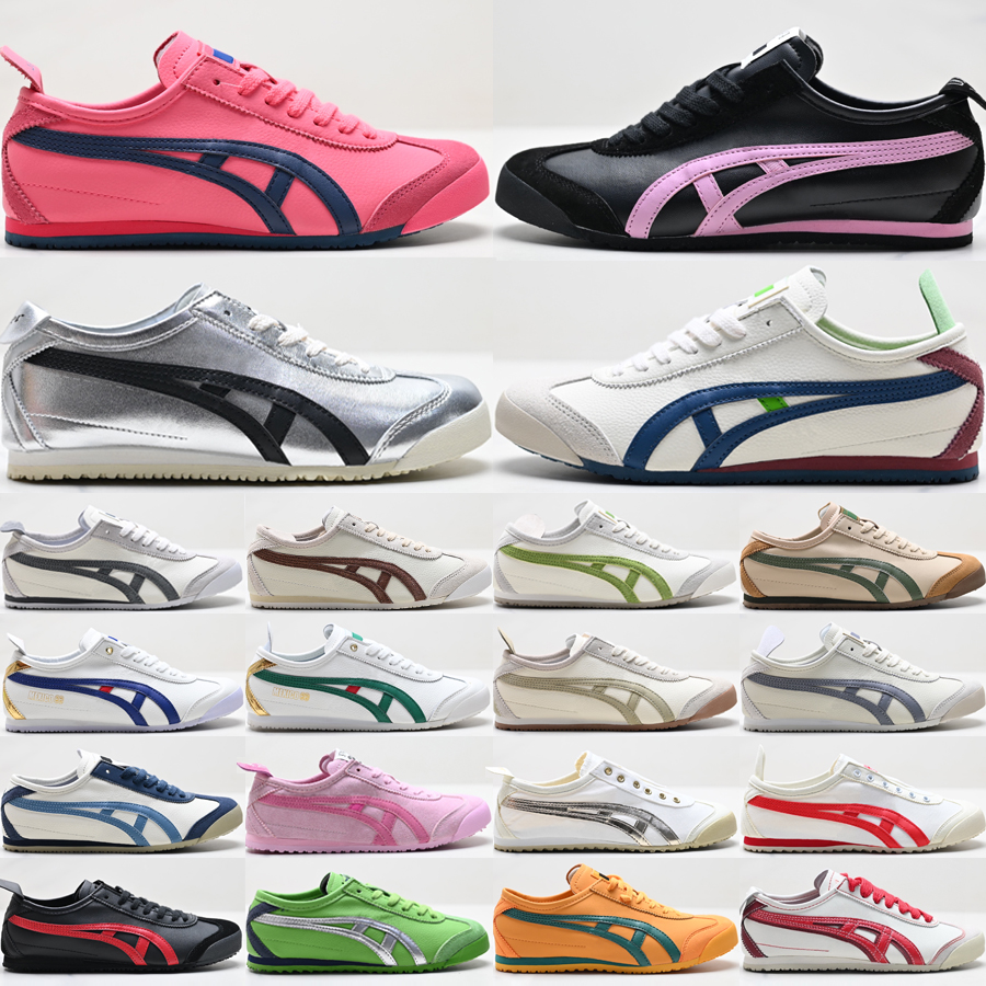 Top Mexico 66 Canvas Slip-on Running Shoes For Men Women Designer Trainers Leather Pink Cameo Mako Blue Pure Sier Black Outdoor Sneakers Size 36-45