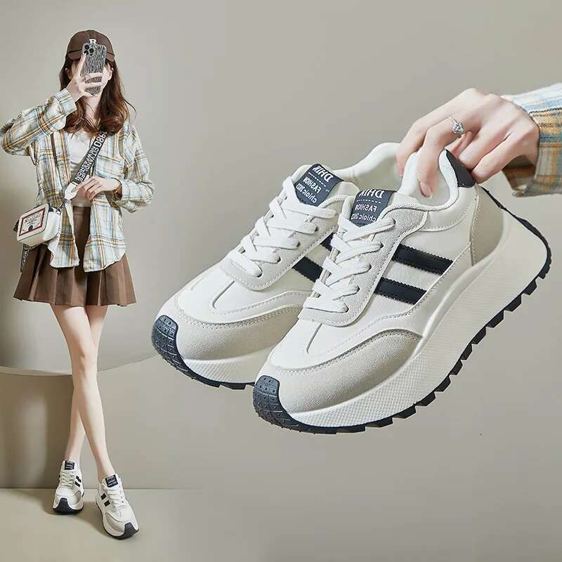 Women Sports Retro Multifunctional Casual Lightweight Thick Sole Vulcanized Fashionable Platform Shoes Running