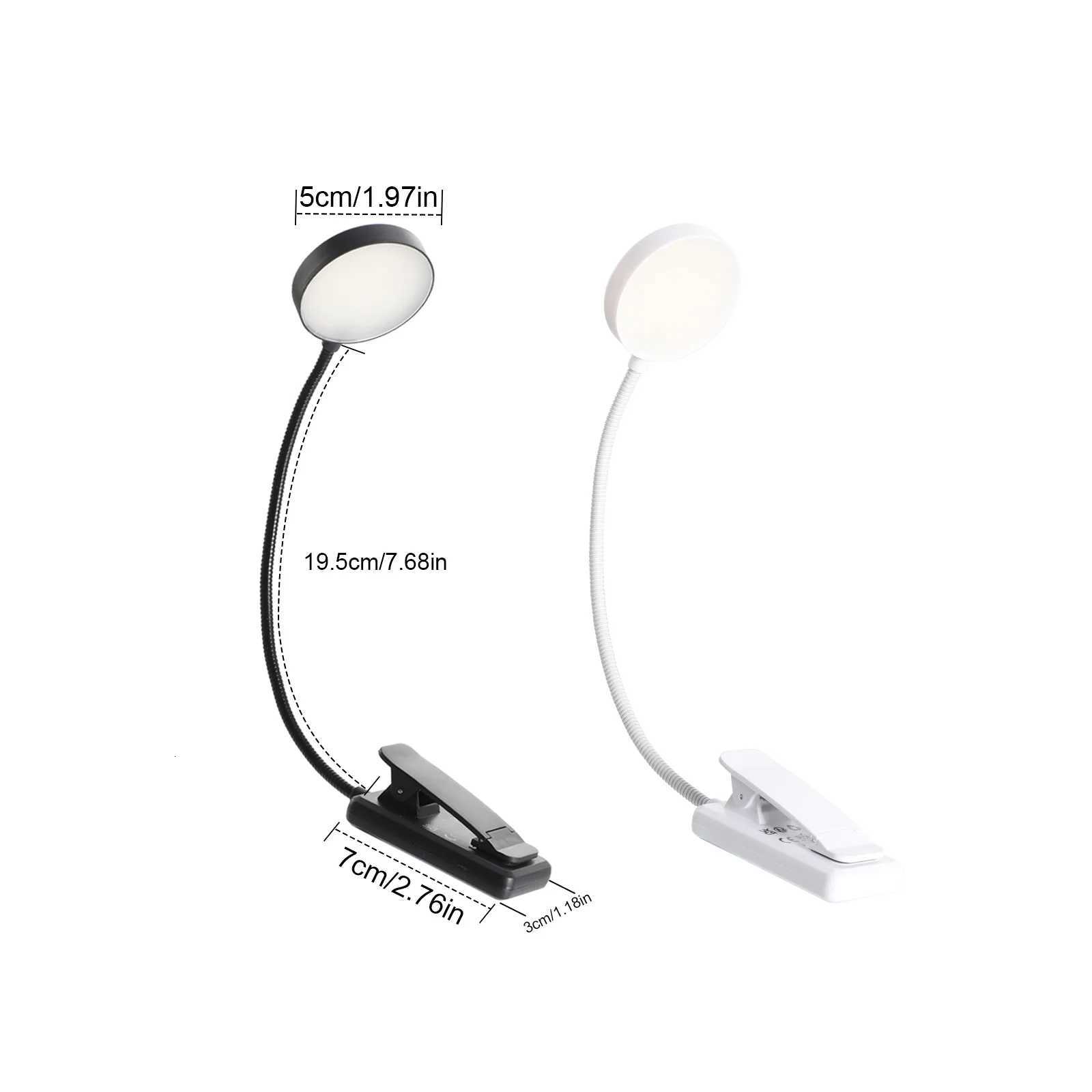 1/2/4pcs Circular book holder lamp 31 lamps USB charging version reading lamp with 3 color temperatures variable dimming M251120