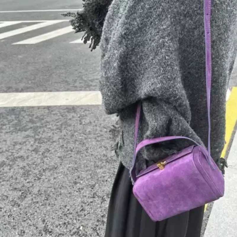 Trendy High Quality Textured Faux Suede Box Shoder Bag French Style Chic Lah Handbag Ladies Shoder Bag Wen Y2K Ahetic Y251120