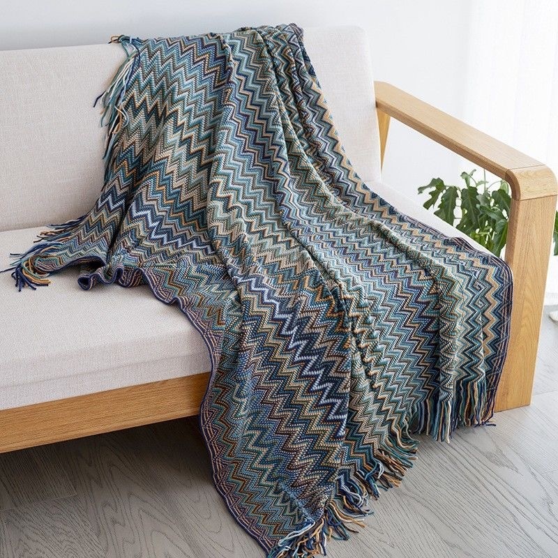 Nordic high-end nap blanket decorative blanket knitted blanket office bohemian blanket sofa blanket sofa cover blanket 220613