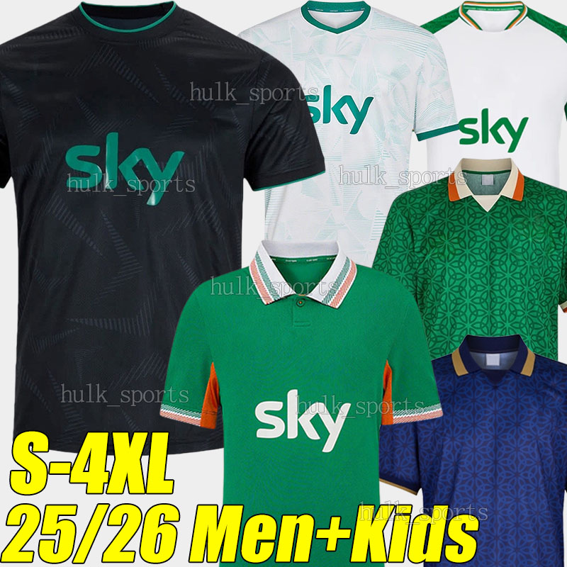 4XL 2025 Ireland PARROTT Soccer Jerseys 3rd St. Patrick's Day 17-3 2026 Irish national teams IDAH KENNY AZAZ SCALES men kids kits sets football shirts