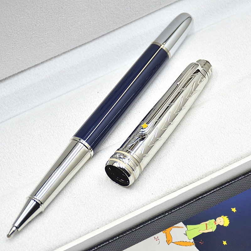 Special Edition Monte Prince Blue Resin And Metal Rollerball Pen Ballpoint Pen High Quality Office School Writing Fountain Pens With Serial Number