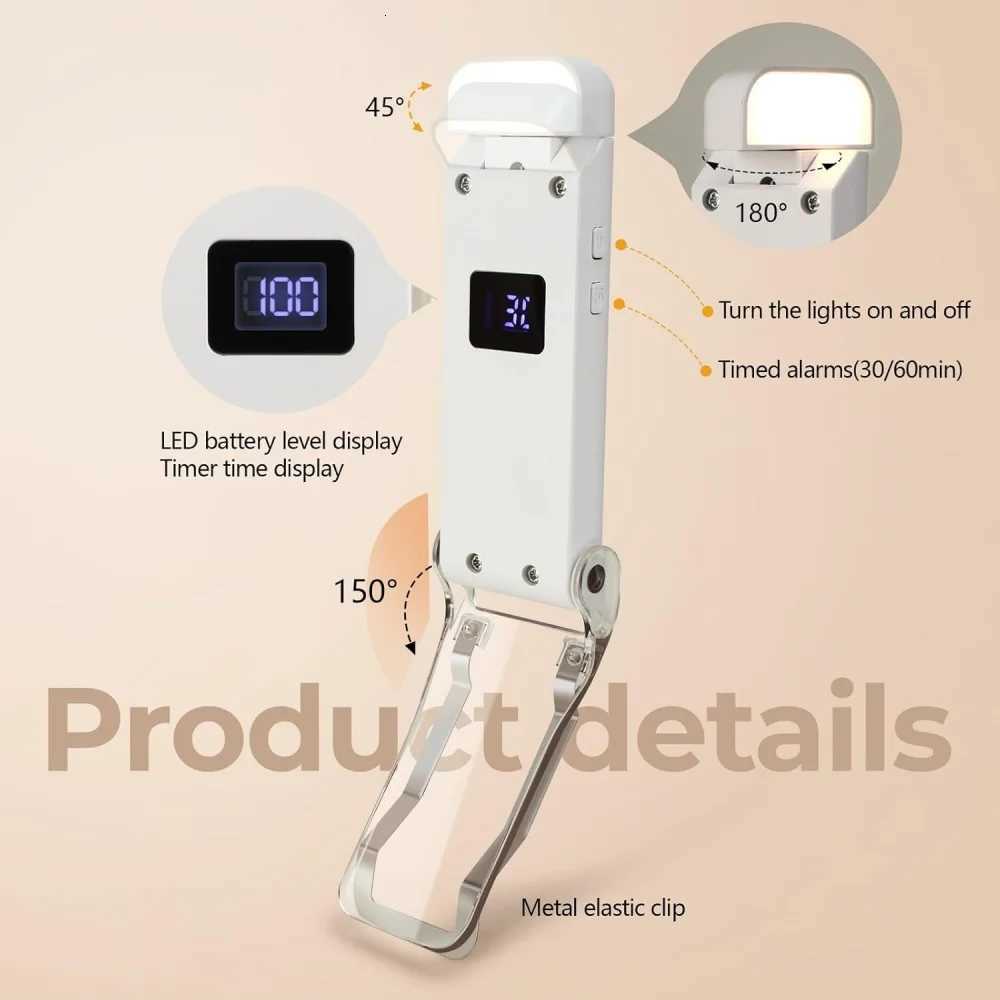LED Reading Light Type-C Charging Book Light Rechargeable Mini Bookmark Light Kids Read Night Light Portable Reading Book Lamp M251120