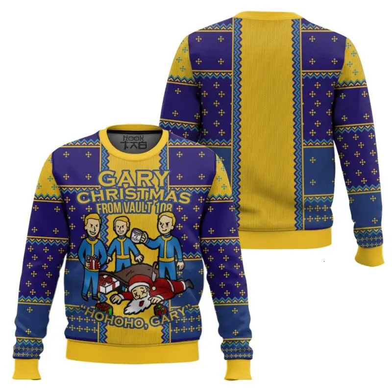 Fallout Ugly Christmas Sweater Funny 3D Graphic Winter Warm Cozy Pullover for Men Women Holiday Christmas Party Gift 2025 251119 - view 4