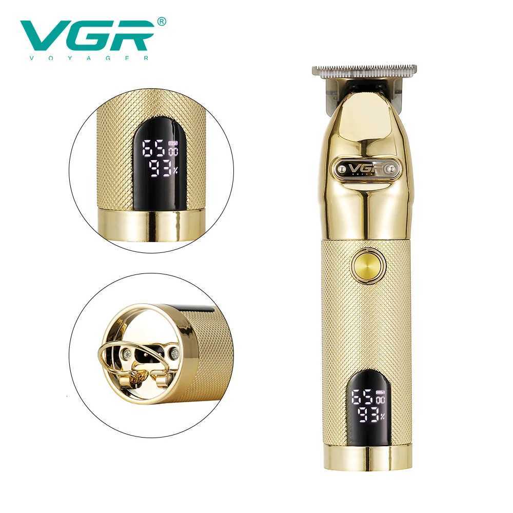 VGR 275 Electric Hair Clipper Professional Personal Care Barber Hair Trimmer Men Shaver LCD Rechargeable Metal Hair ClippersT251120