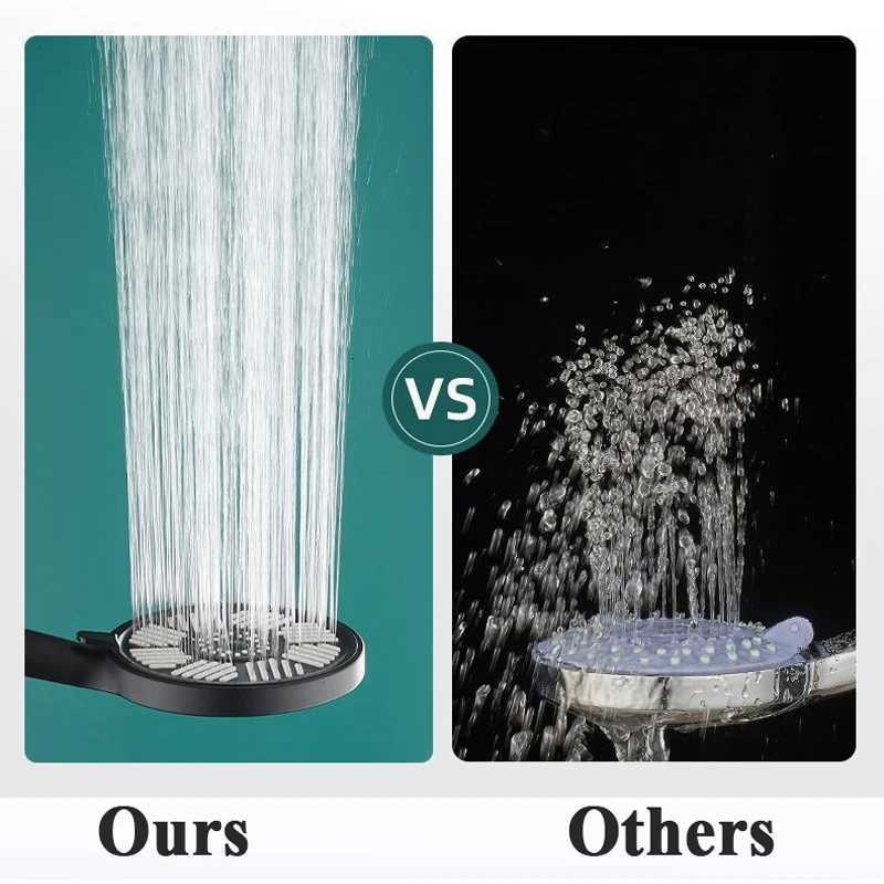 13 CM Big Panel Large Flow Supercharge Shower Head 3 Modes High Pressure Spray Nozzle Eco Rainfall Shower Bathroom AccessoriesM251120