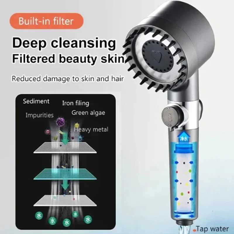Hand Shower with Filter Irrigator Massage Shower Head Replete for High Pressure Shower Shawls Variable Disassembly with MassageM251120