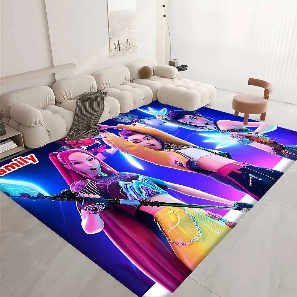 Kpop Demon Anmie H-Hunters Door Mat Washable Non-Slip luxury Living Room Sofa Chairs Area Mat Kitchen Doormat Area RugM251120