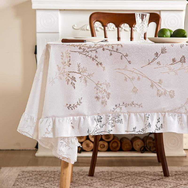 High-end lace tablecloth, simple design, coffee table mat, stain-resistant G2FX01